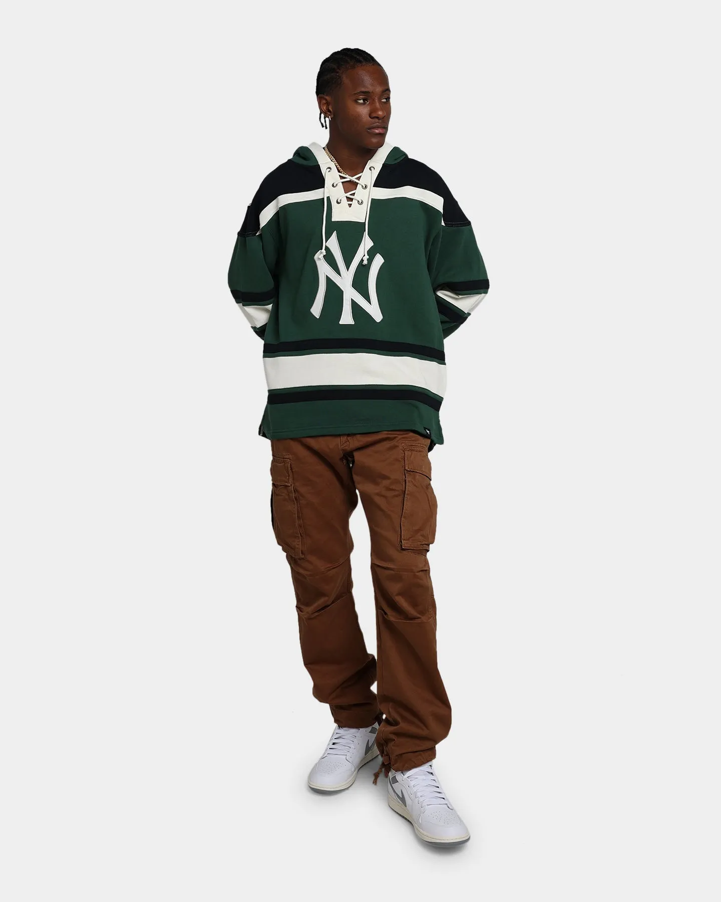 47 Brand New York Yankees Superior Lacer Hoodie Dark Green