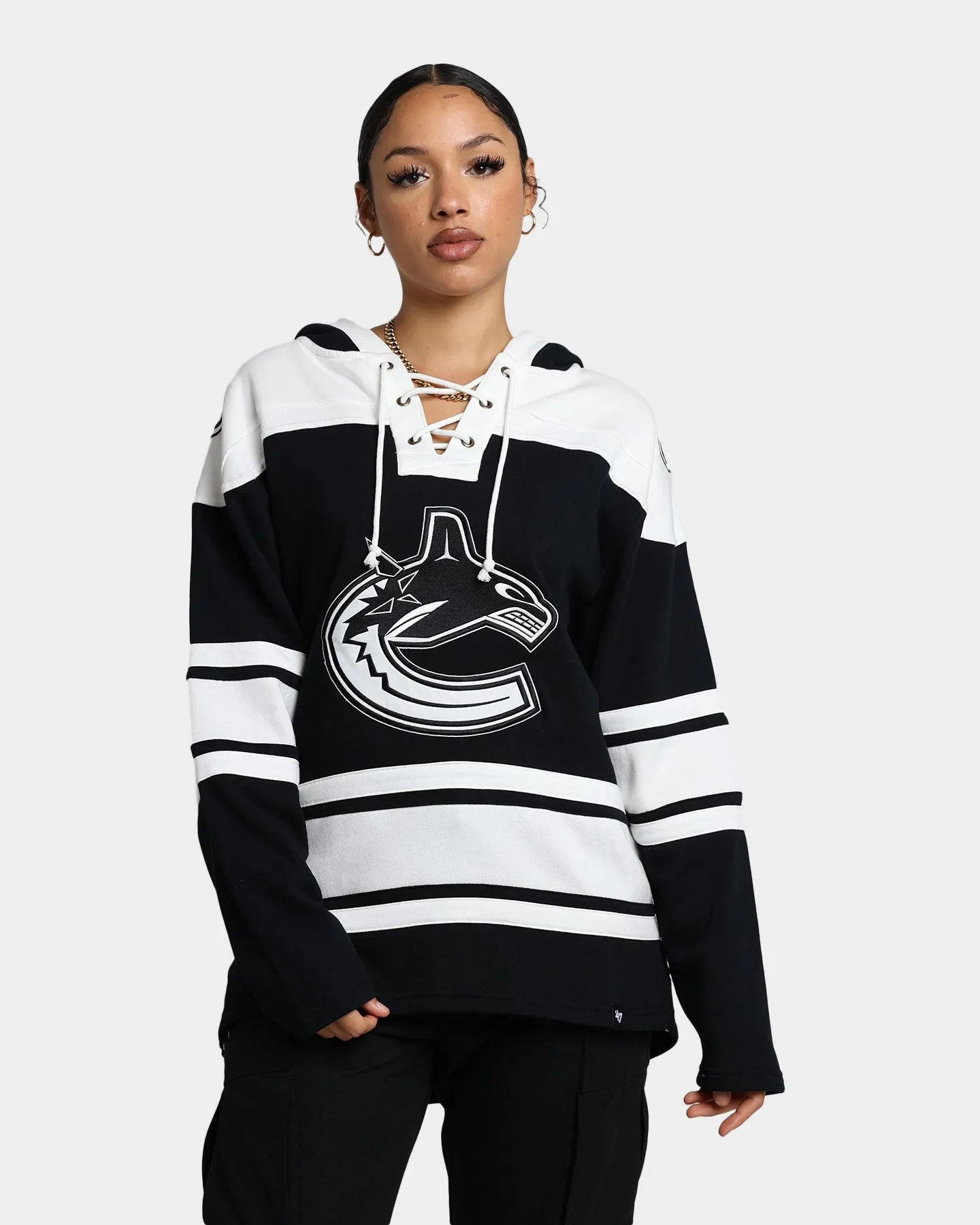 47 Brand Vancouver Canucks Superior Lacer Hoodie Jet Black