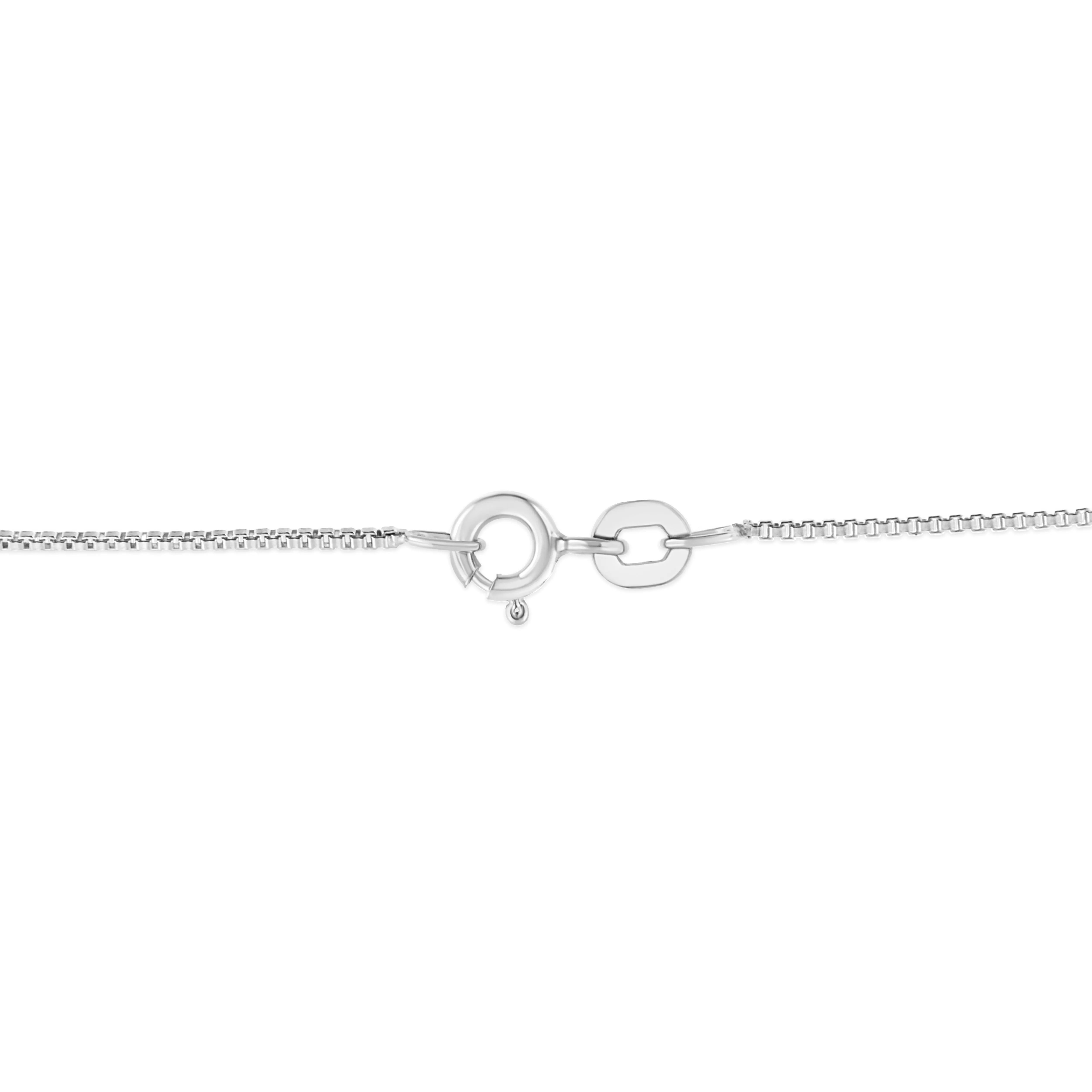 .925 Sterling Silver Prong Set Color Treated Diamond Floral Cluster 18 Pendant Necklace