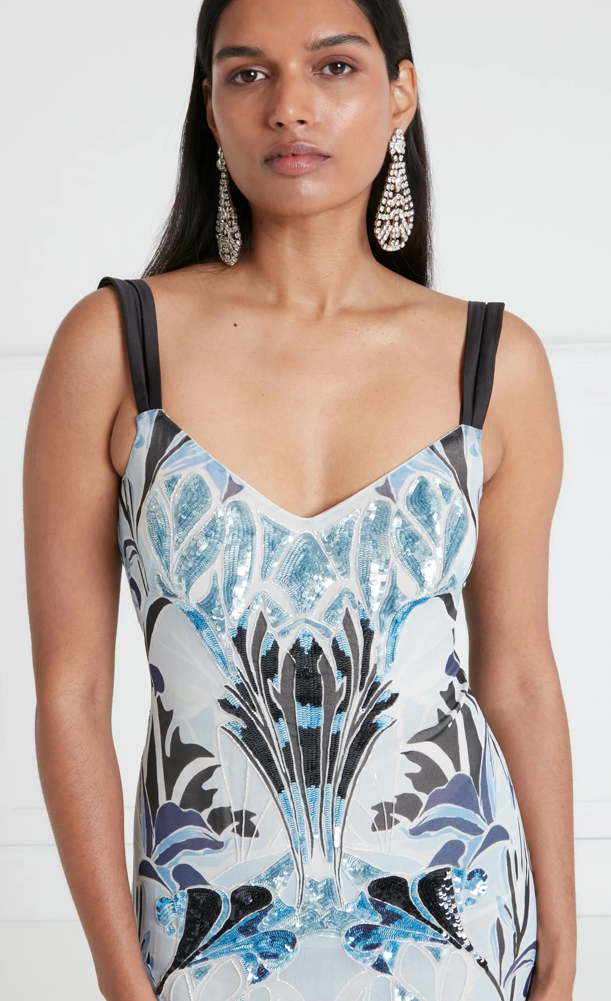 Alani Ruffle Dress - Blue