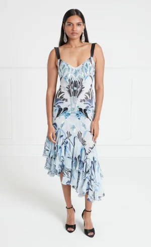 Alani Ruffle Dress - Blue