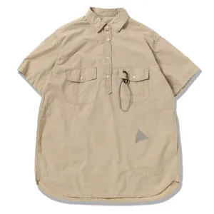 And Wander Cordura Typewriter S/S Over Shirt Beige