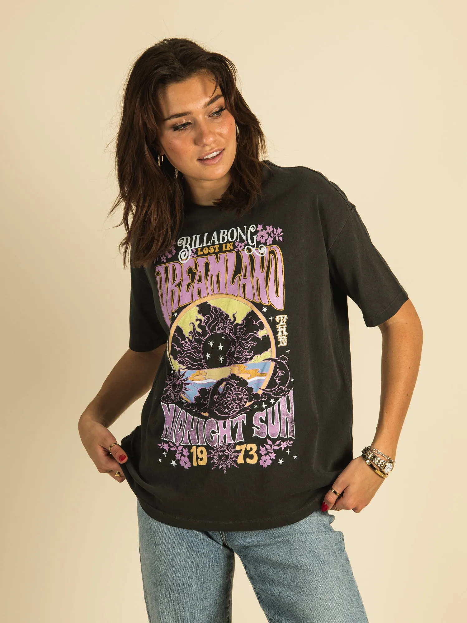 BILLABONG DREAMLAND SHORT SLEEVE BOYFRIEND TEE