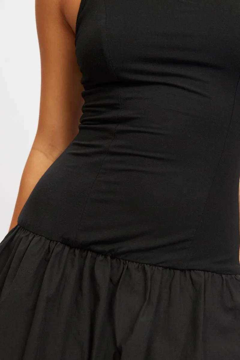 Black Bubble Dress Singlet