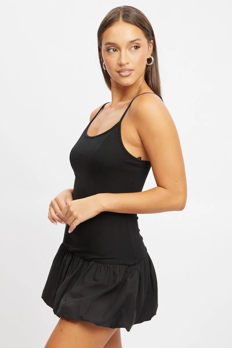 Black Bubble Dress Singlet