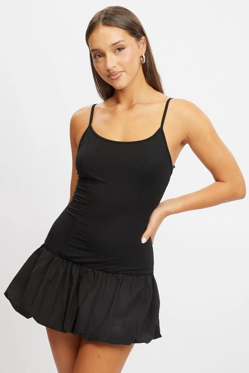 Black Bubble Dress Singlet