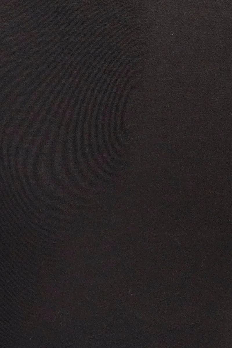 Black Keyhole Top Long Sleeve
