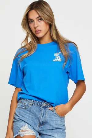 Blue Graphic T Shirt Short Sleeve