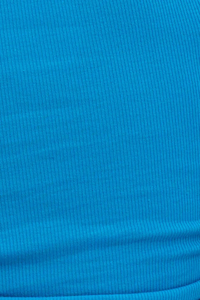 Blue Tie Side Baby Tee