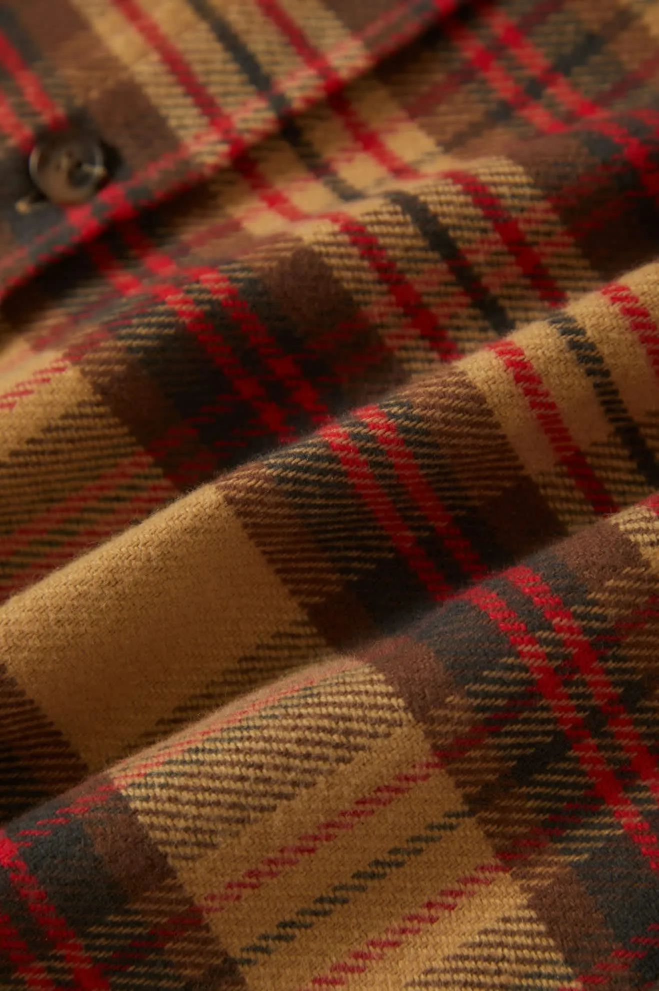 Bowery L/S Flannel - Curry/Washed Black/Crimson