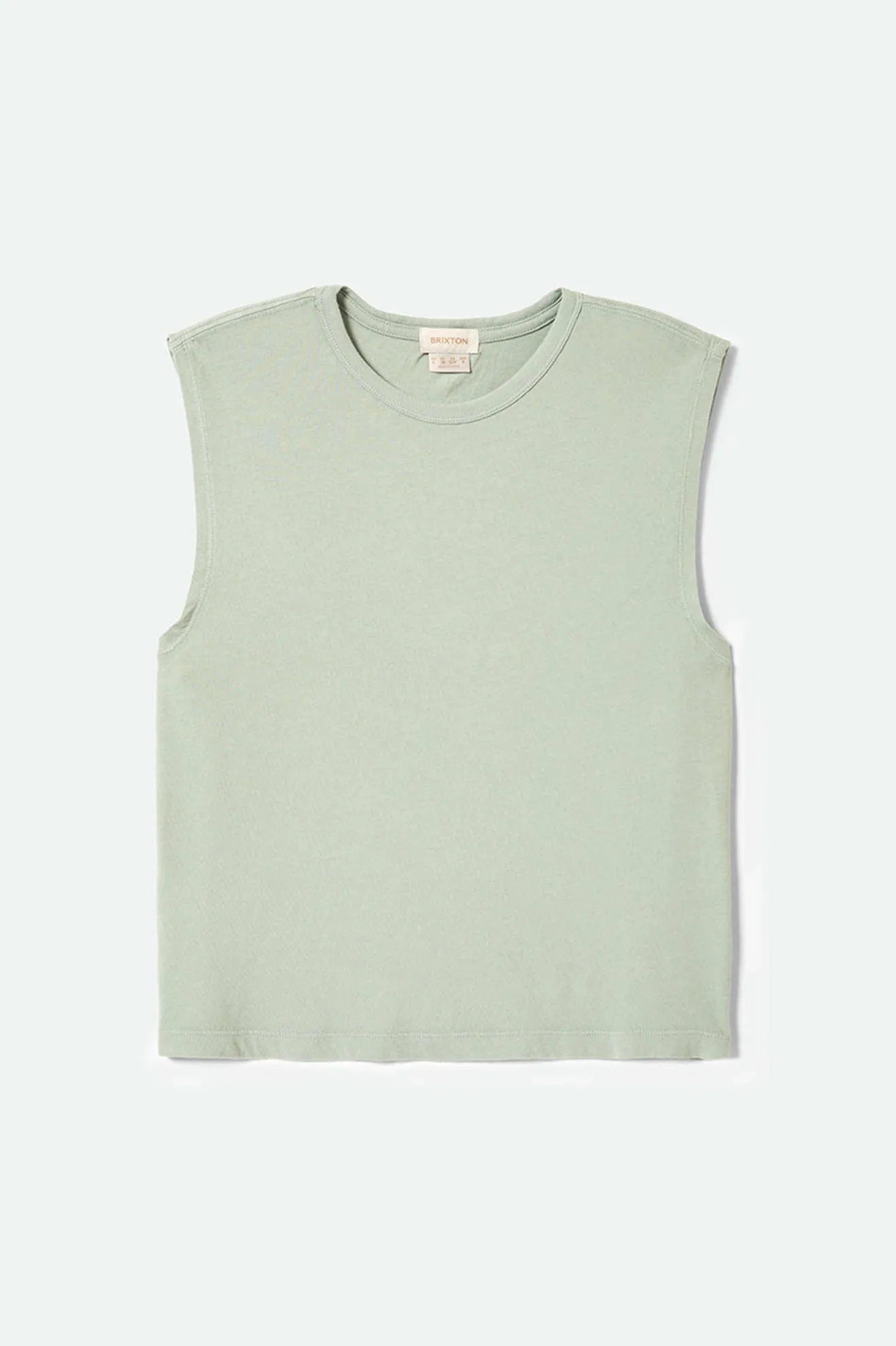 Carefree Organic Garment Dyed Muscle Tank - Sage Green