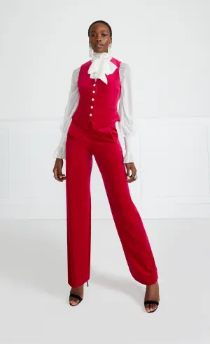 Clove Velvet Waistcoat - Hot Pink