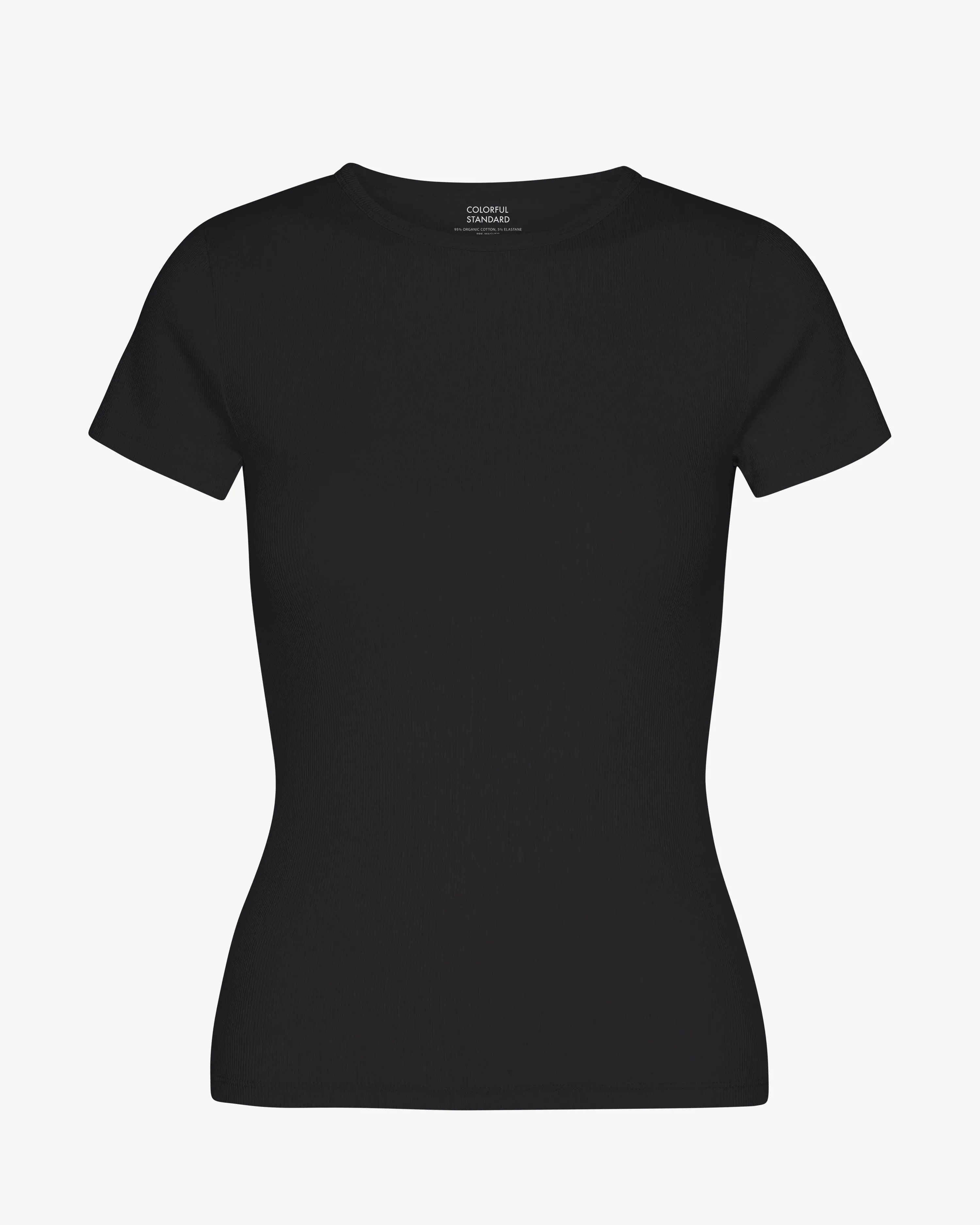 COLORFUL STANDARD - T-SHIRT COTELÉ - NOIR