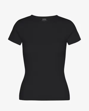 COLORFUL STANDARD - T-SHIRT COTELÉ - NOIR