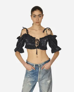 Dyed Sangallo Top Washed Out Black