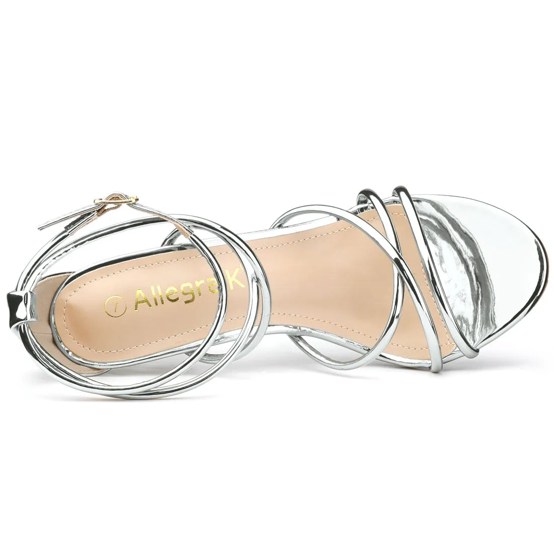 Elegant Open Toe Strappy Strap Stiletto Heel Sandals