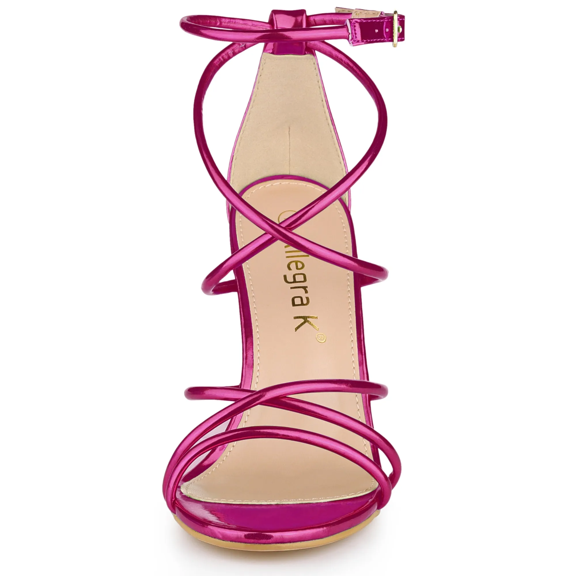 Elegant Open Toe Strappy Strap Stiletto Heel Sandals