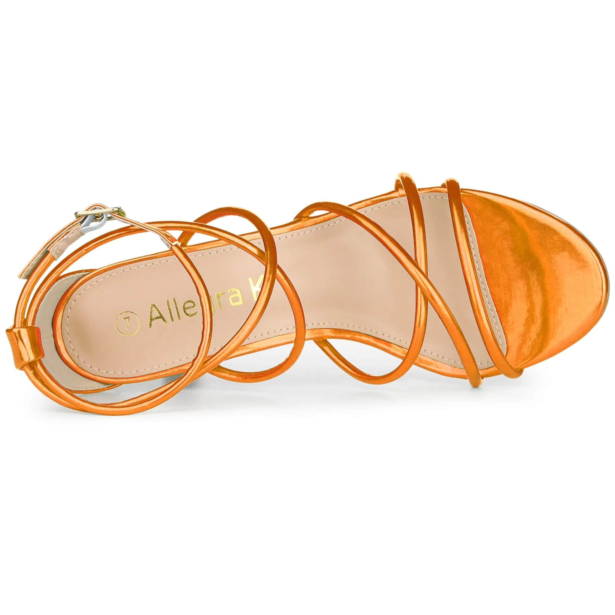 Elegant Open Toe Strappy Strap Stiletto Heel Sandals