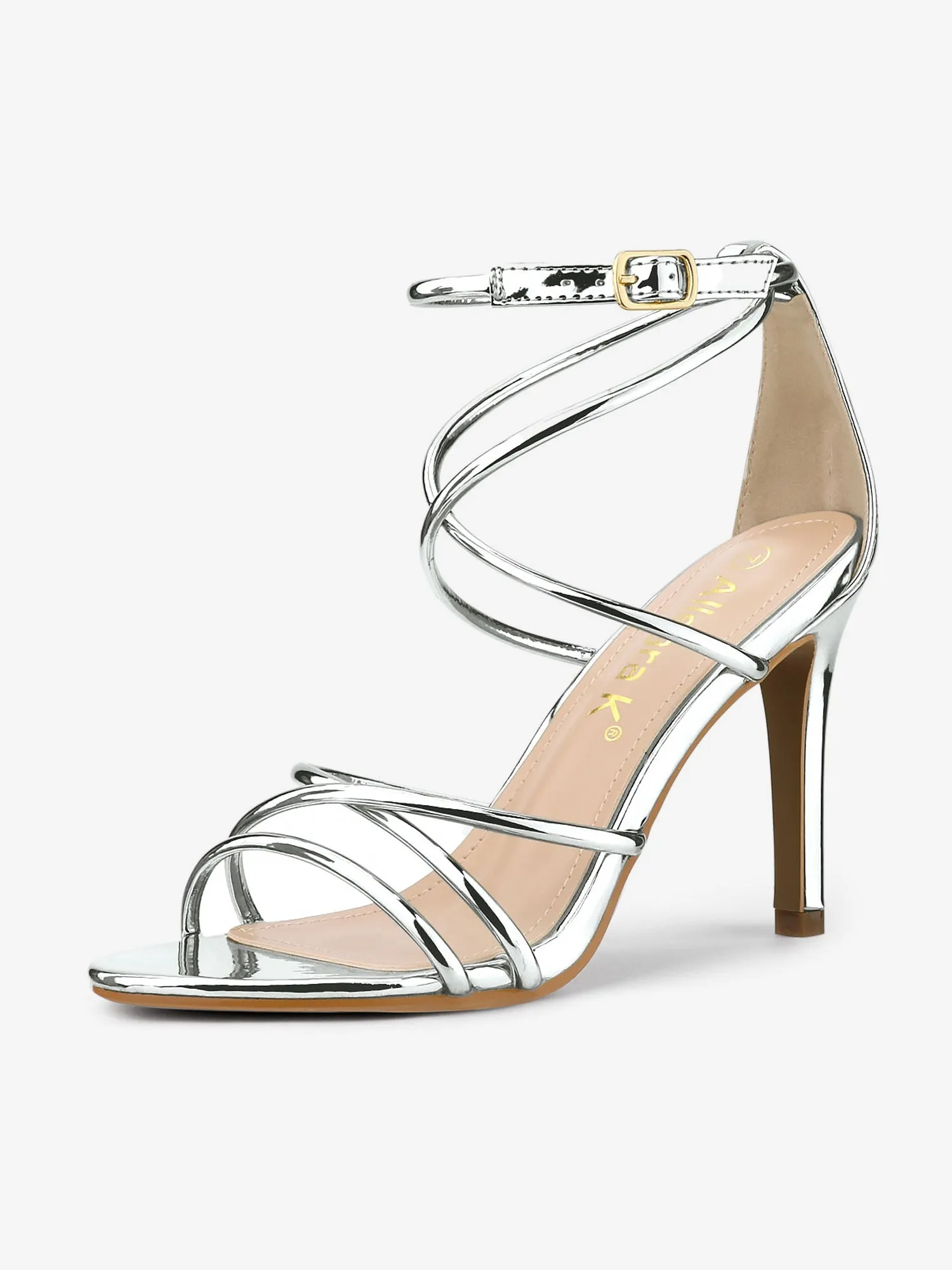 Elegant Open Toe Strappy Strap Stiletto Heel Sandals