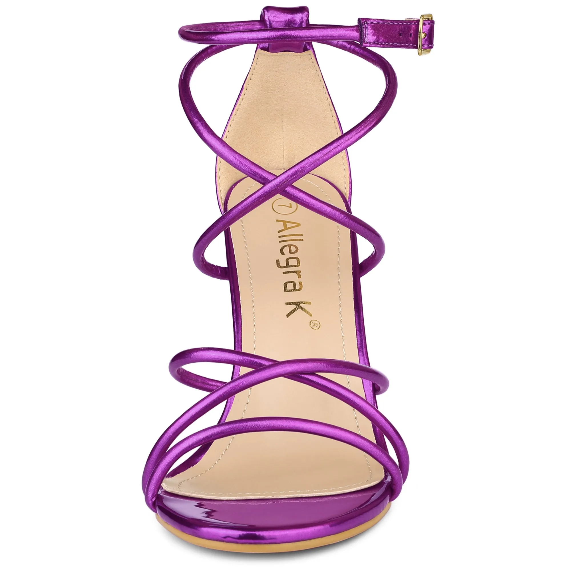 Elegant Open Toe Strappy Strap Stiletto Heel Sandals