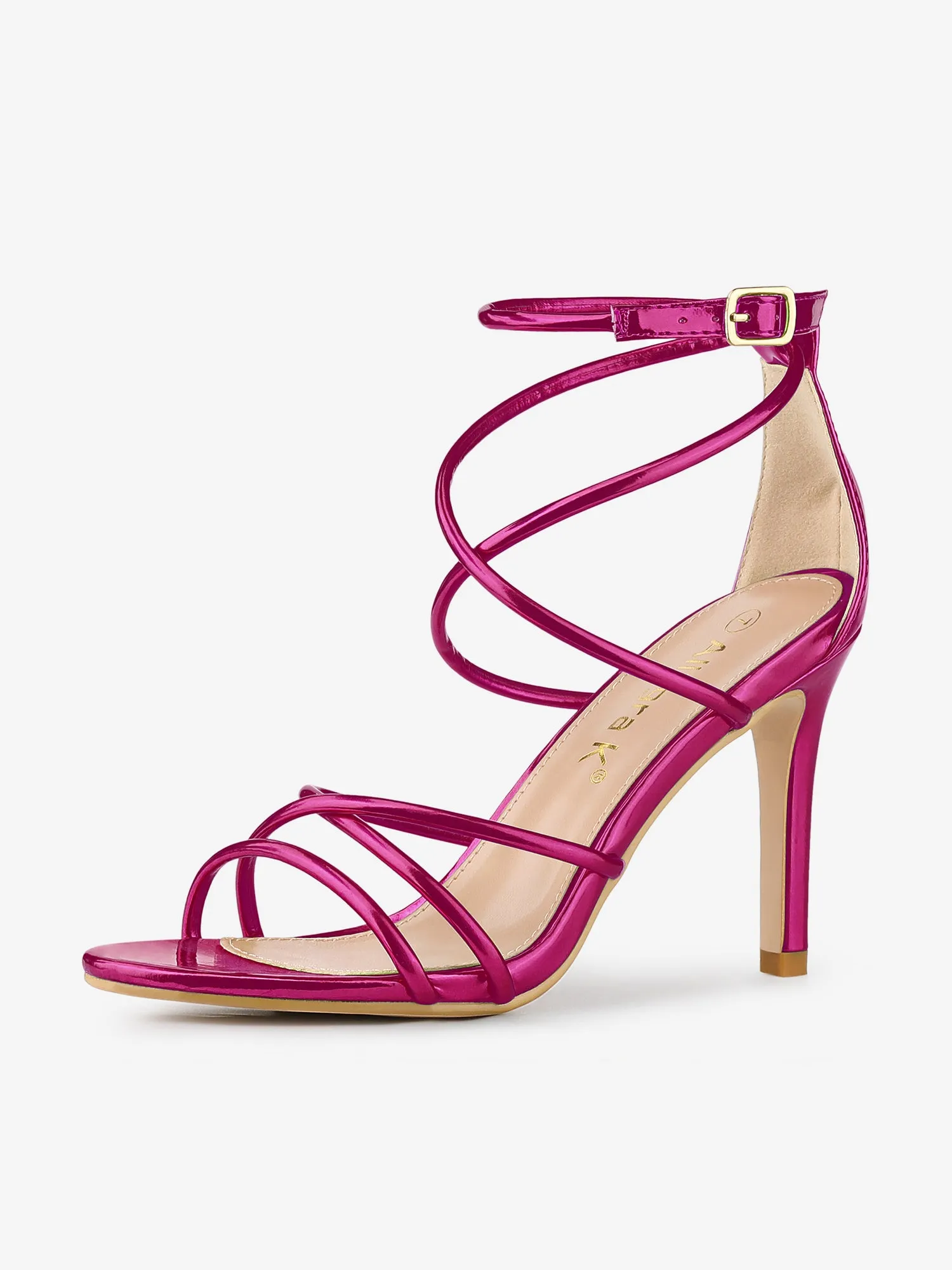 Elegant Open Toe Strappy Strap Stiletto Heel Sandals