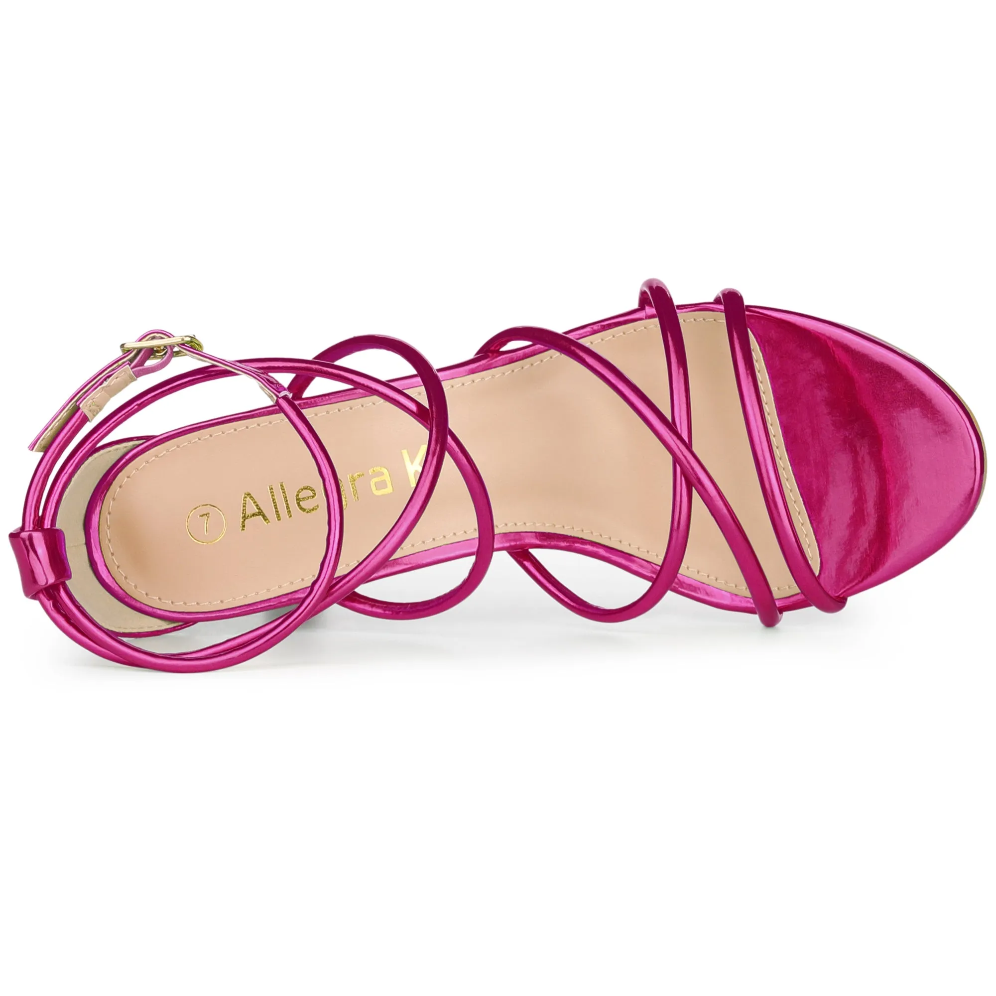 Elegant Open Toe Strappy Strap Stiletto Heel Sandals
