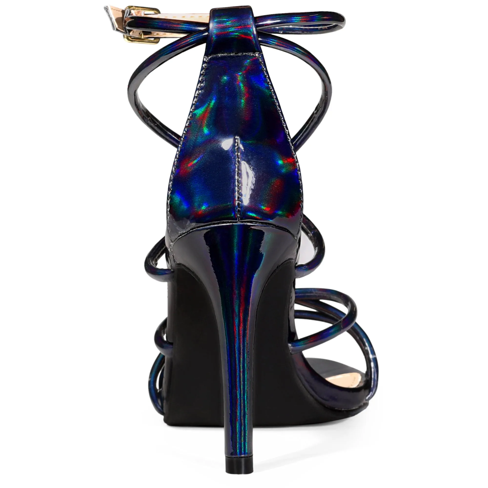 Elegant Open Toe Strappy Strap Stiletto Heel Sandals