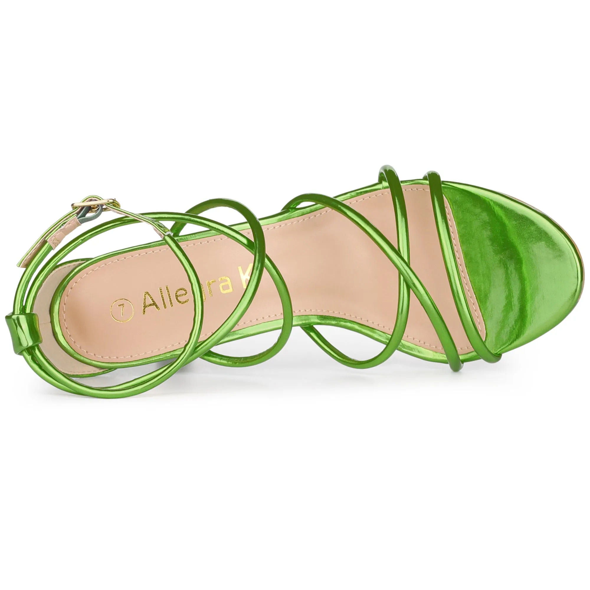 Elegant Open Toe Strappy Strap Stiletto Heel Sandals
