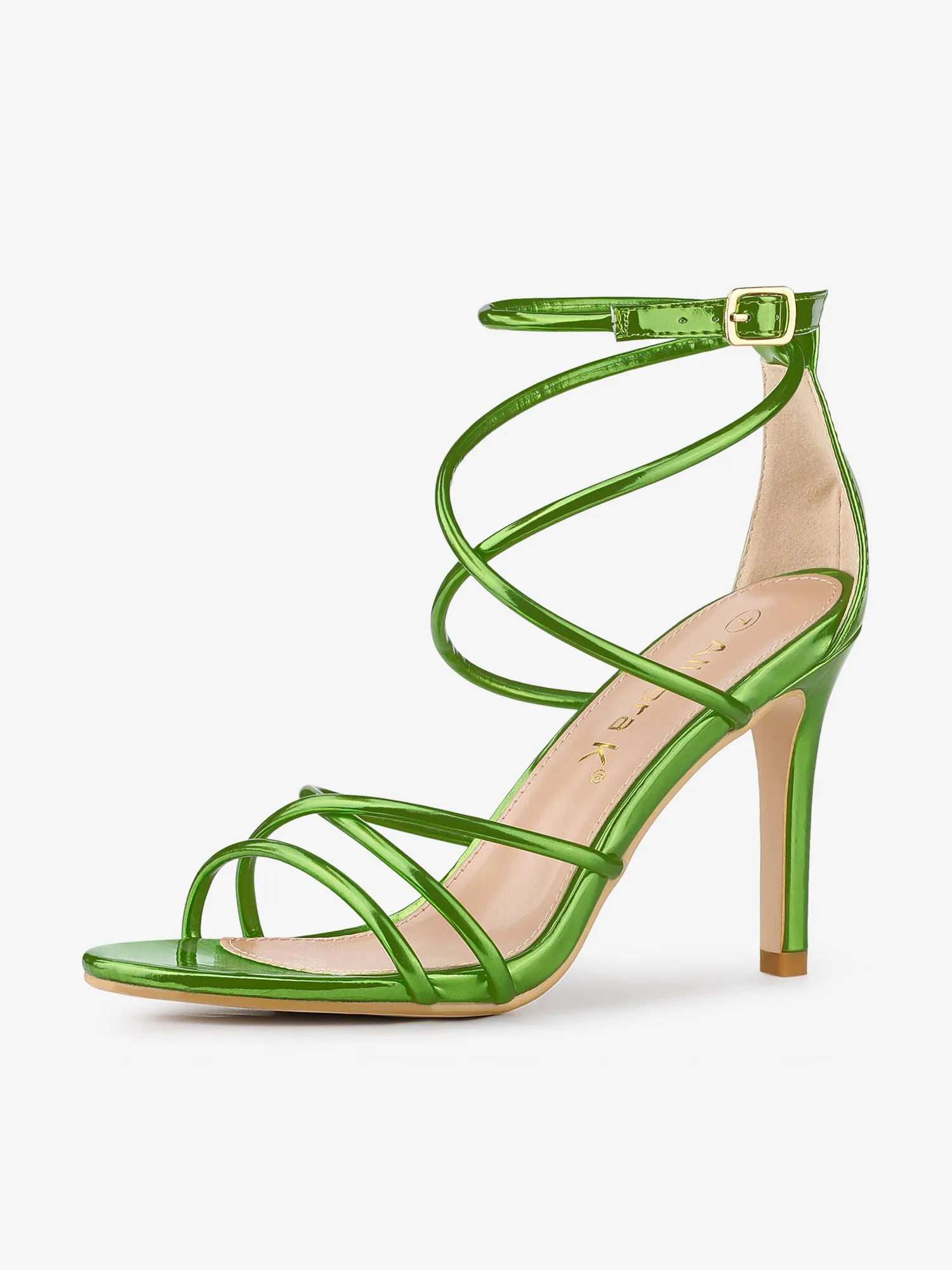 Elegant Open Toe Strappy Strap Stiletto Heel Sandals