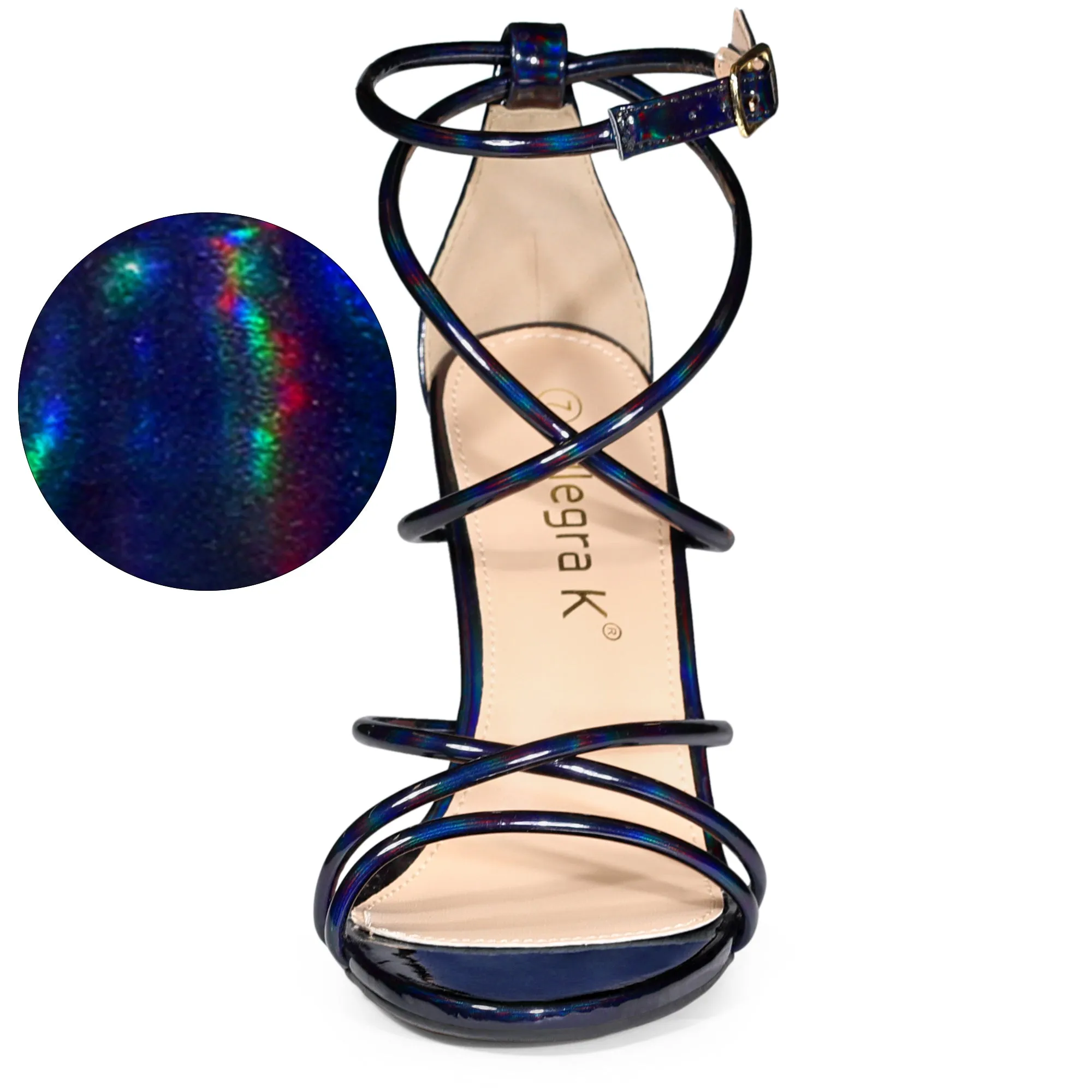 Elegant Open Toe Strappy Strap Stiletto Heel Sandals