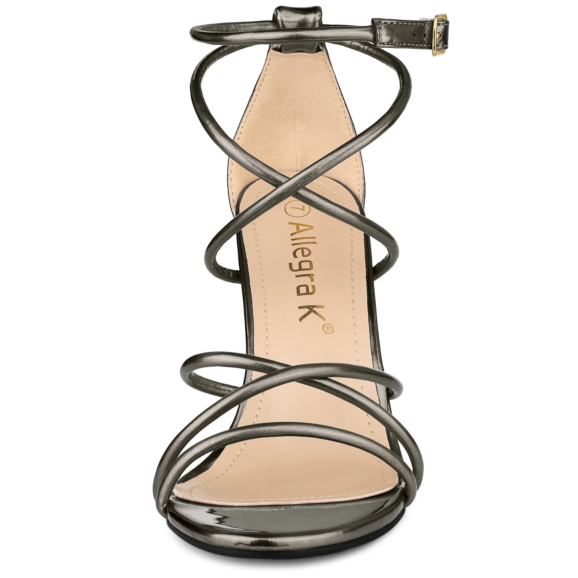 Elegant Open Toe Strappy Strap Stiletto Heel Sandals