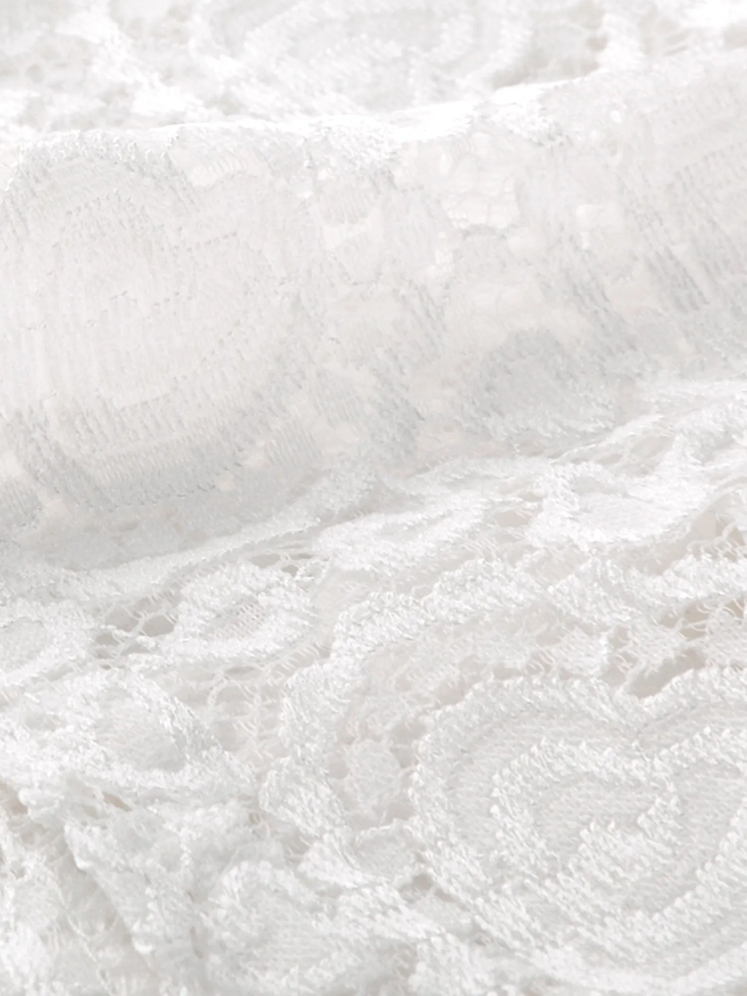 Elegant Ruffle 3/4 Sleeve Cropped Tie Front Lace Bolero Shrug