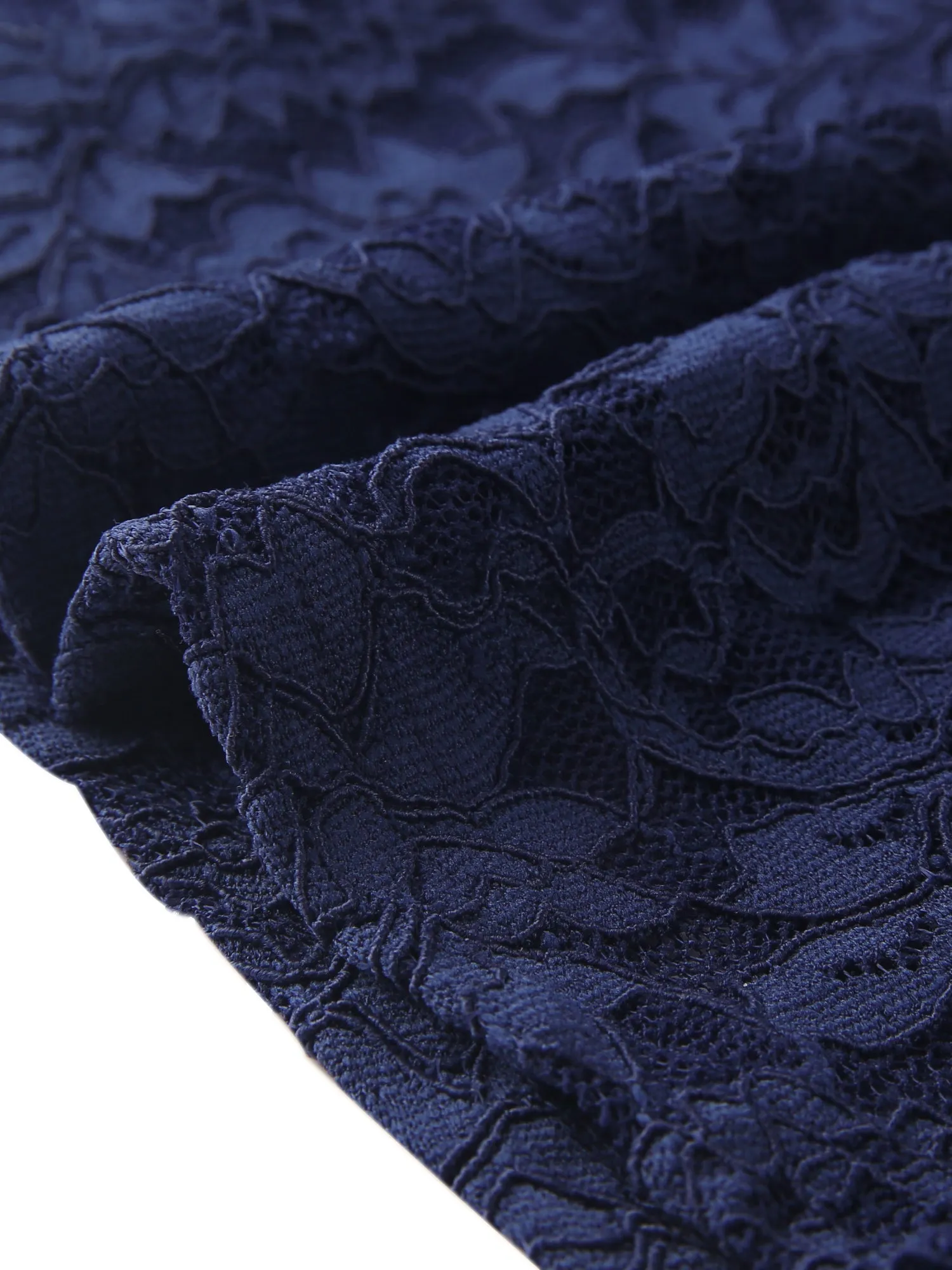 Elegant Ruffle 3/4 Sleeve Cropped Tie Front Lace Bolero Shrug