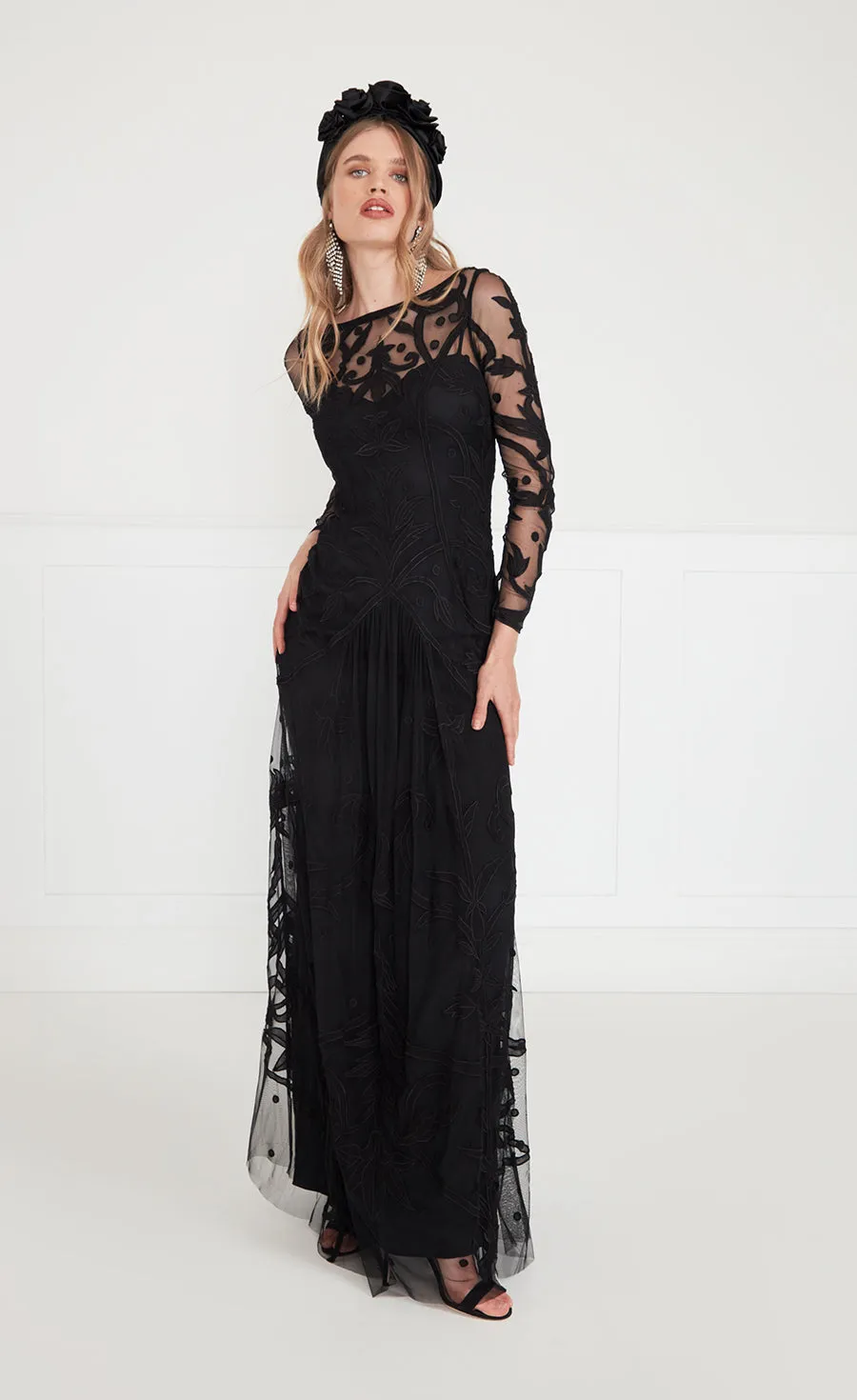 Francine Tattoo Dress - Black
