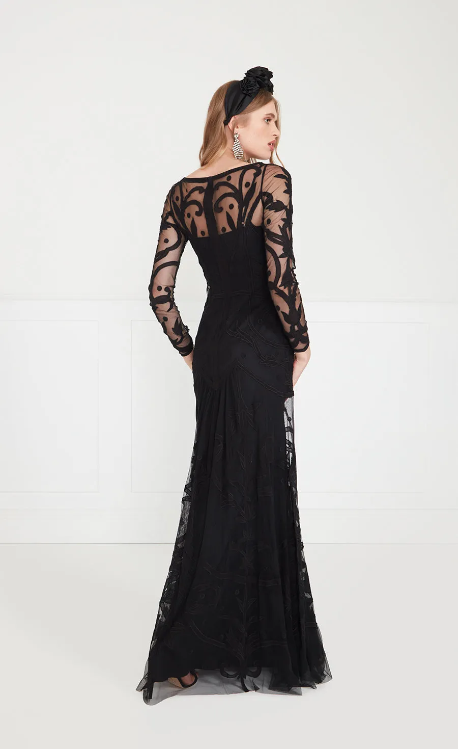Francine Tattoo Dress - Black