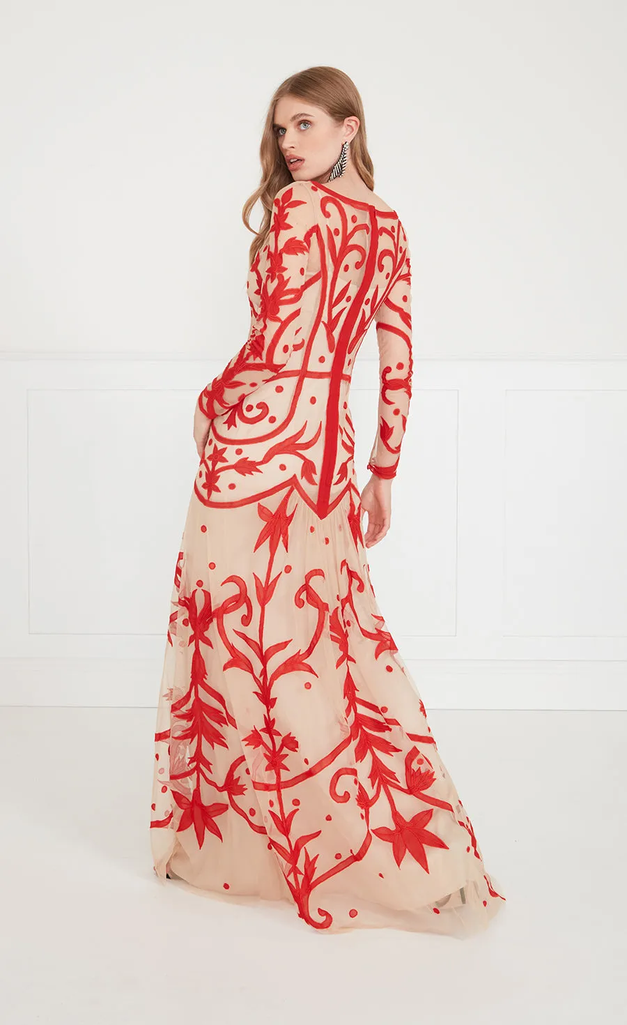 Francine Tattoo Dress - Poppy Red