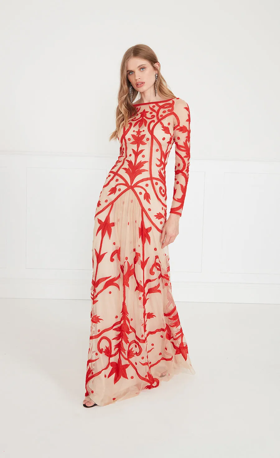 Francine Tattoo Dress - Poppy Red