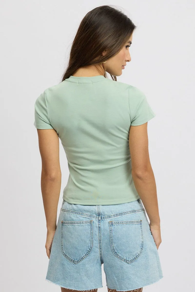 Green Graphic Tee Short Sleeve