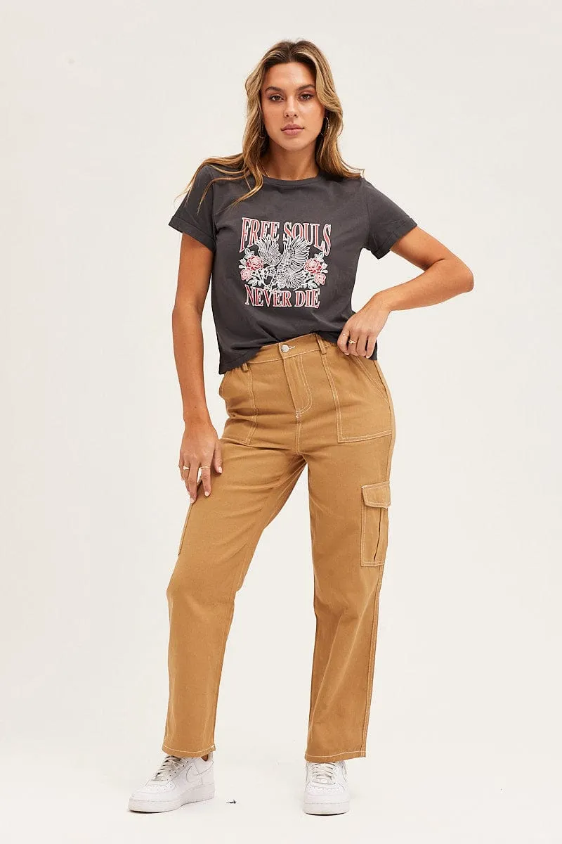 Grey Short Sleeve Graphic Tee