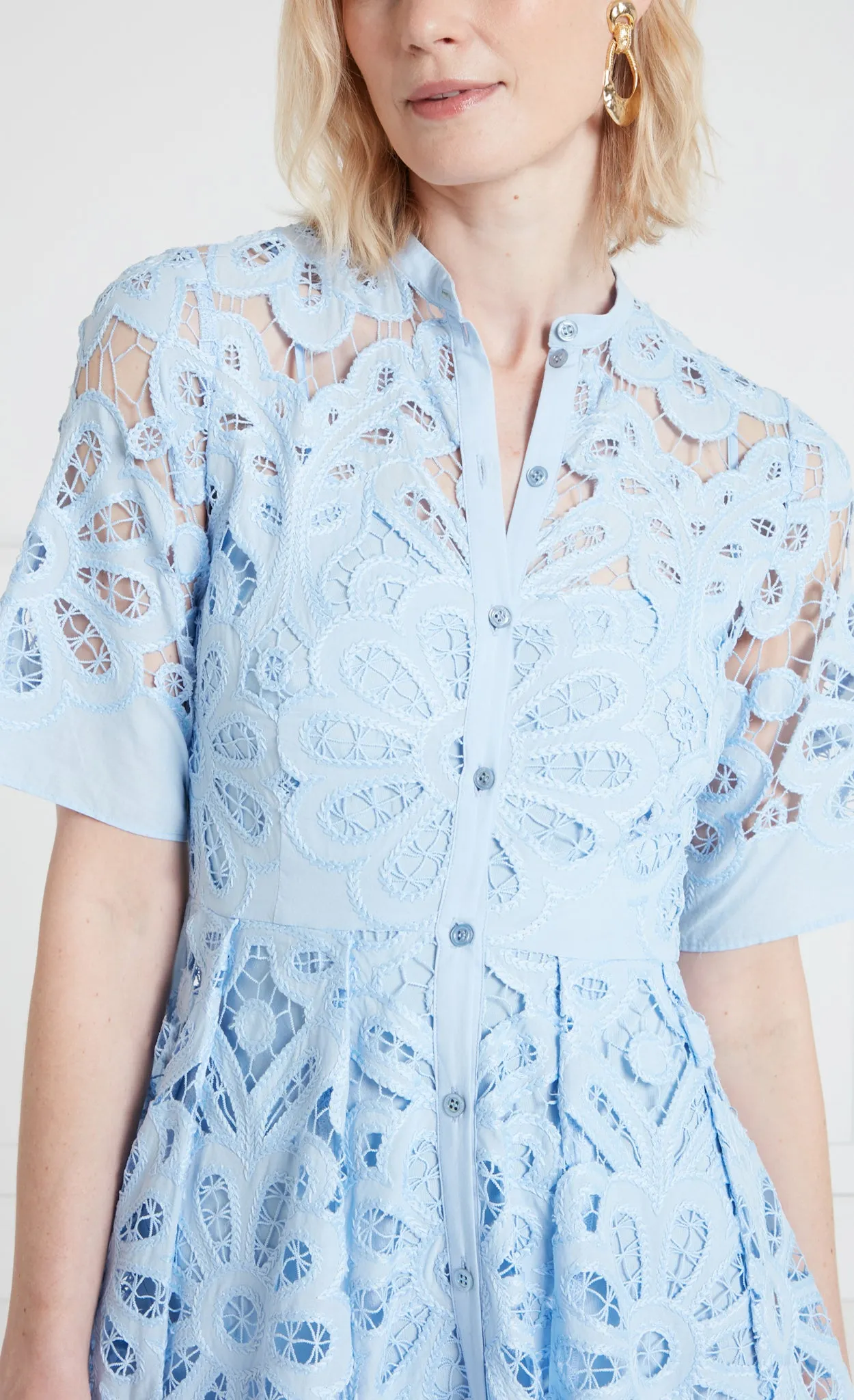 Guinevere Shirt Dress - Blue