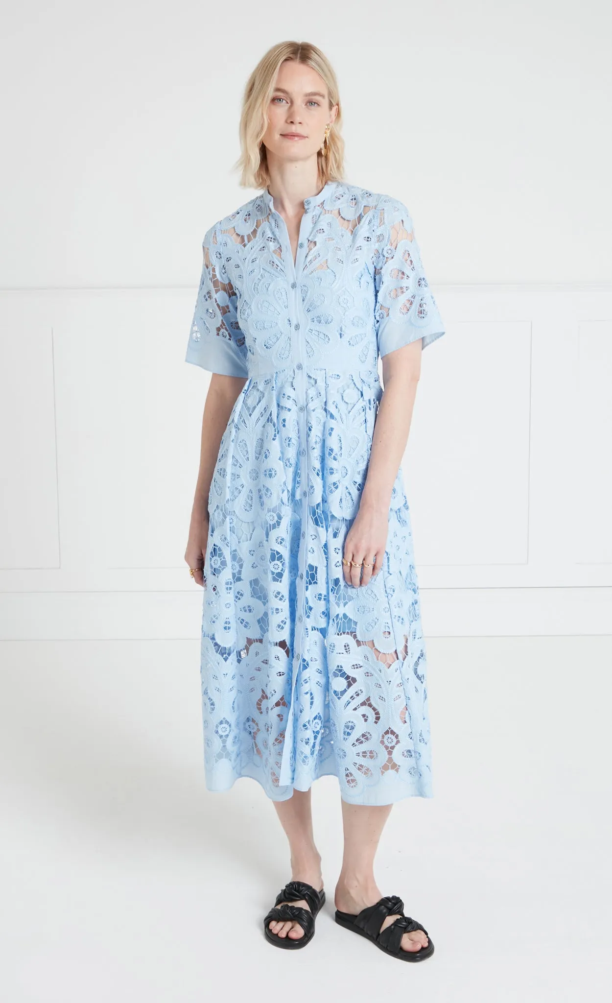 Guinevere Shirt Dress - Blue