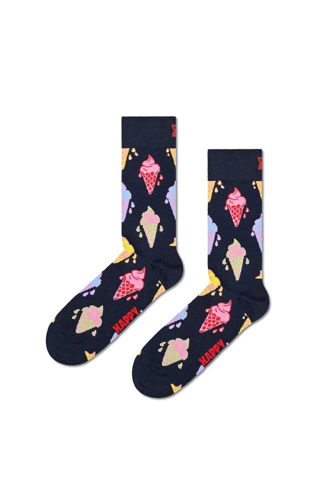 Happy Socks 3 Pair Socks Giftbox, Navy UK 7.5-11.5