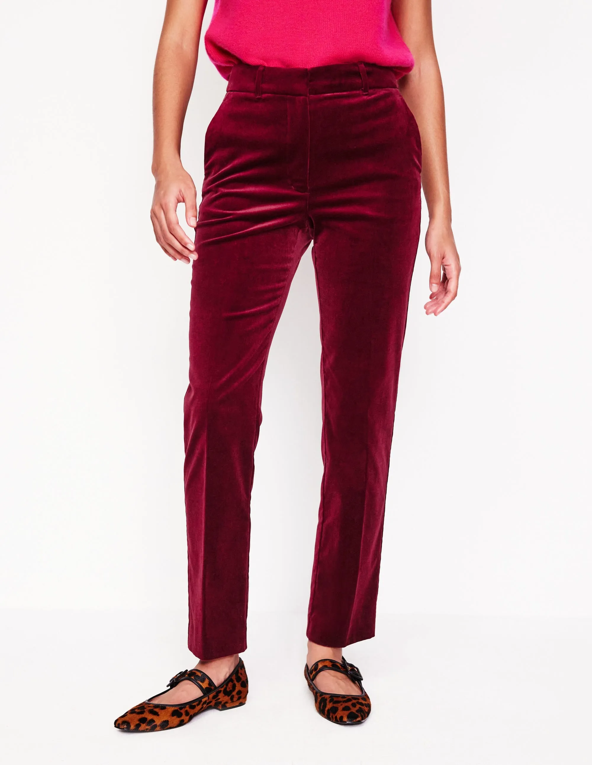 Kew Velvet Trousers-Cabernet