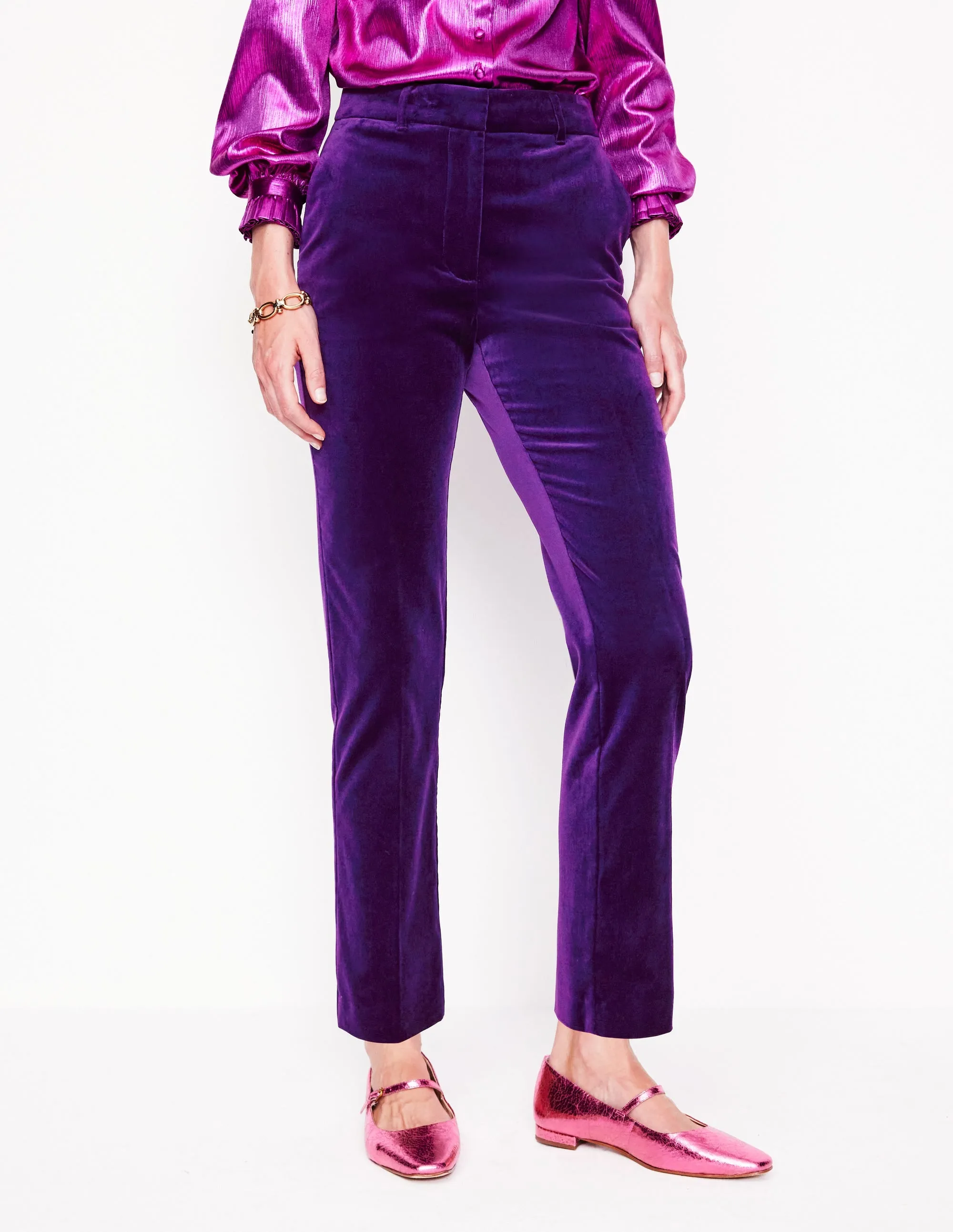 Kew Velvet Trousers-Viola