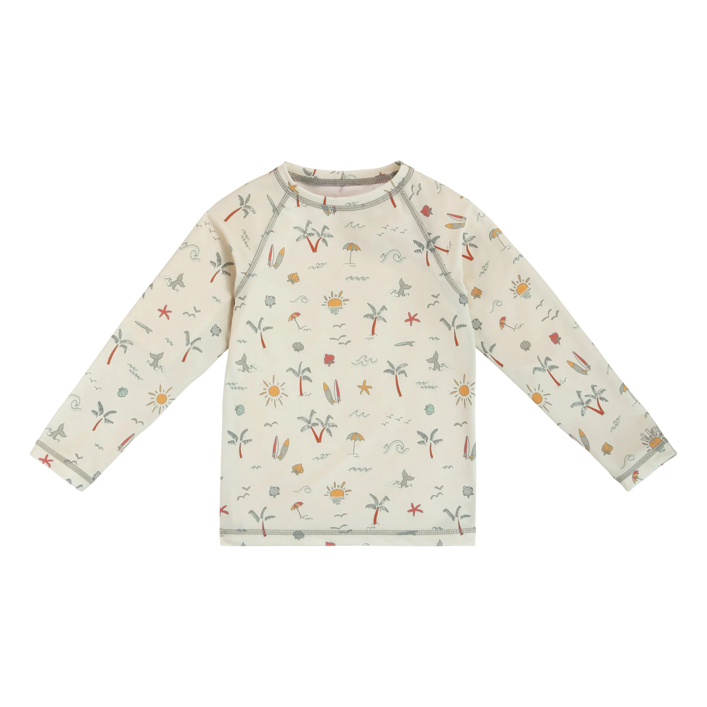 Kid's Long Sleeve Crew Sunny Swim Shirt