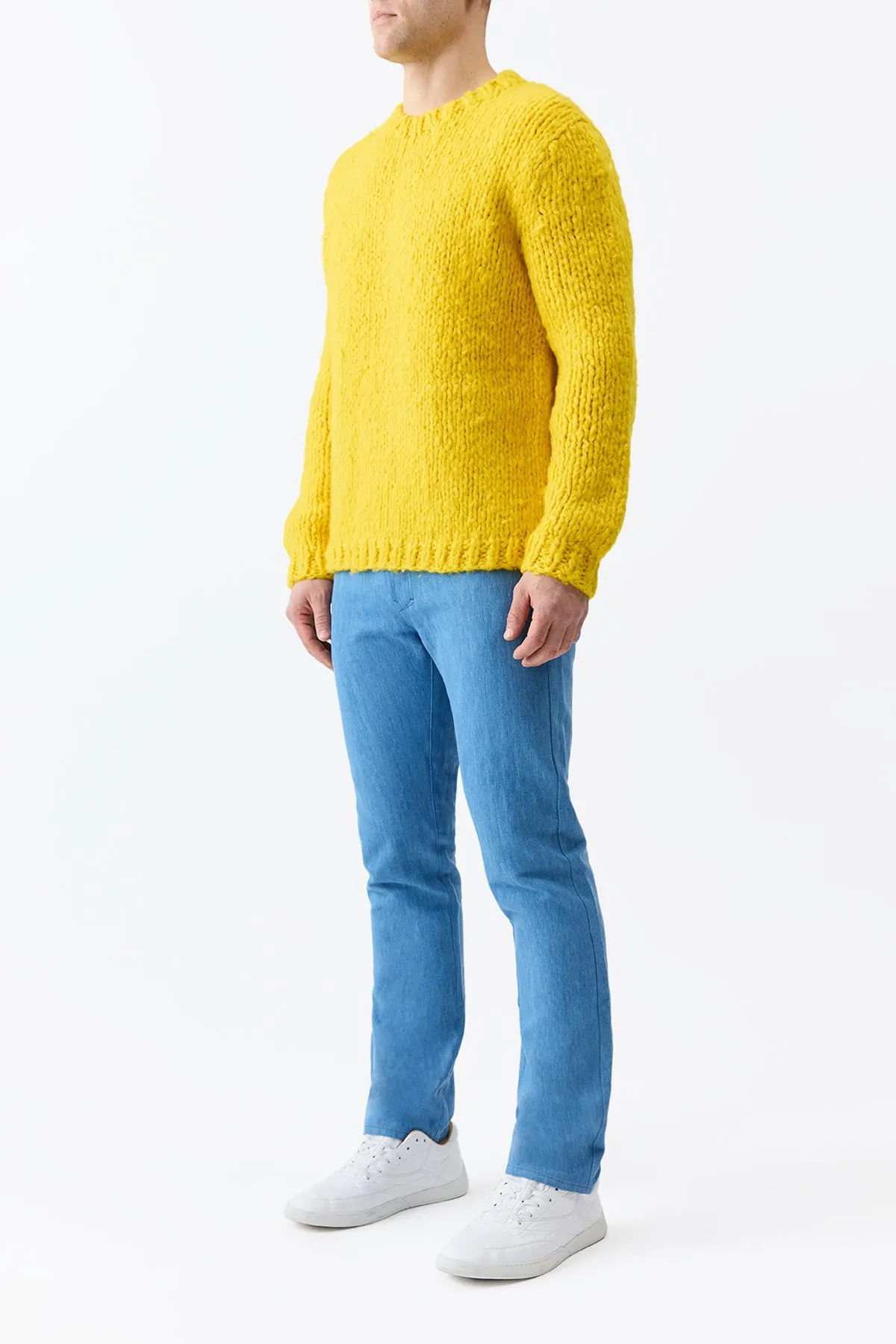 Lawrence Knit Sweater in Cadmium Yellow Welfat Cashmere