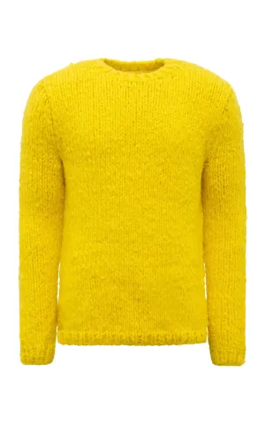 Lawrence Knit Sweater in Cadmium Yellow Welfat Cashmere