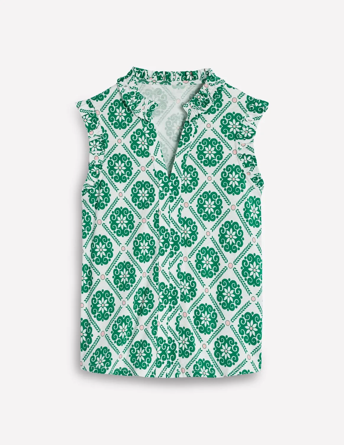 Lola Sleeveless Top-Baroque Tile