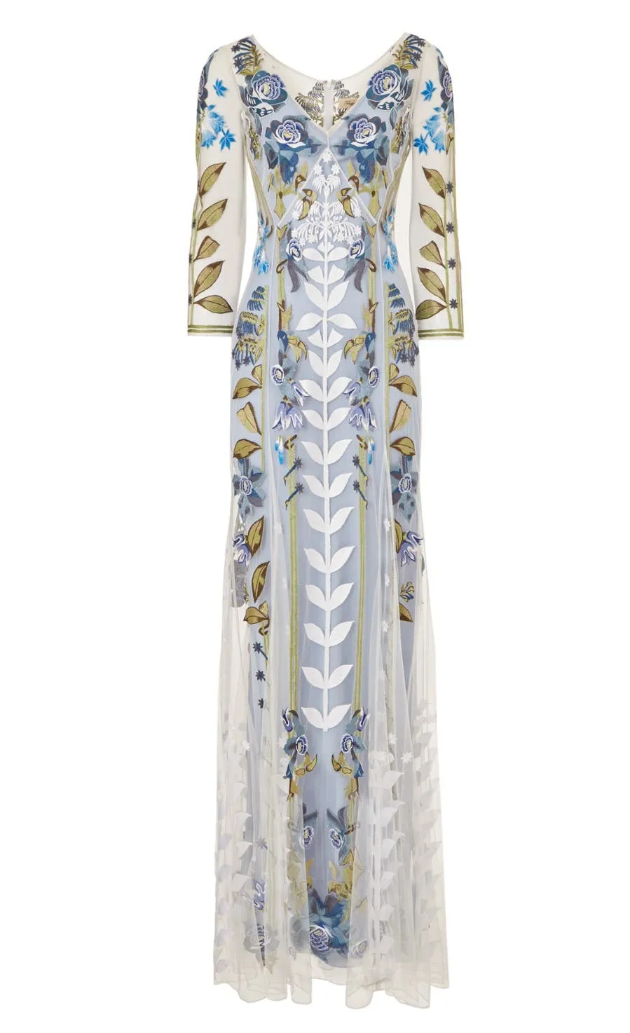 Lucille V-Neck Dress - Frost Blue