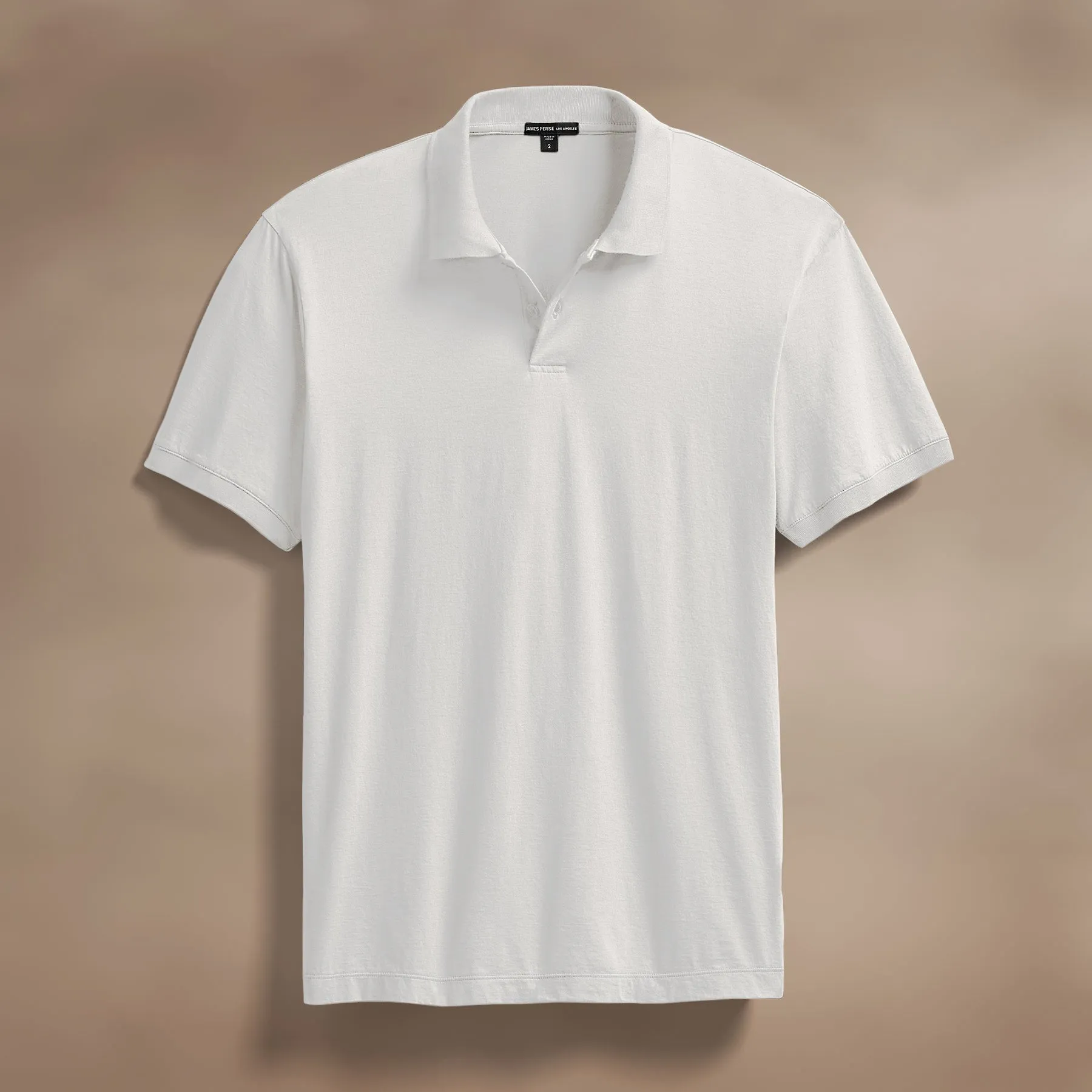 Luxe Lotus Jersey Polo - White